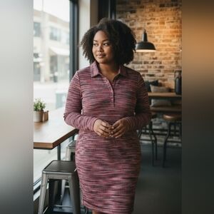 Love, Fire Multicolor Striped Knit Sweater Dress XL